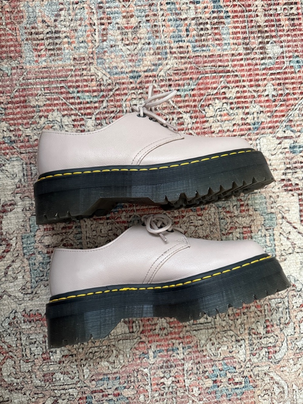 Lace-Up Women’s Shoes in Light Taupe - Picture 3 of 4